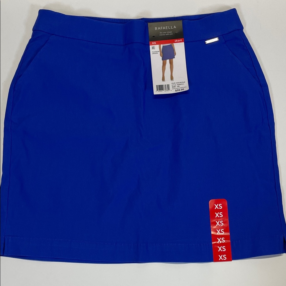 Rafaella Blue Skort Womens XS NWT Stretch Golf Tennis Skirt UPF - Picture 1 of 8